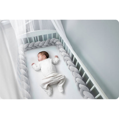 Protectie laterala pentru patut, impletita, 3 M, Ricokids 722110 - Gri