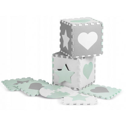 Salteluta de joaca 150 X 150 cm Ricokids 7505 - Gri - Mint - Resigilat