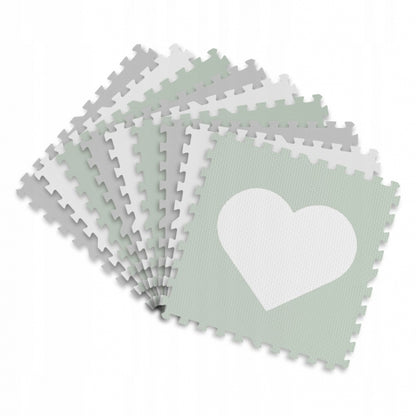 Salteluta de joaca 150 X 150 cm Ricokids 7505 - Gri - Mint - Resigilat