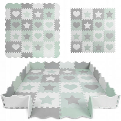 Salteluta de joaca 150 X 150 cm Ricokids 7505 - Gri - Mint