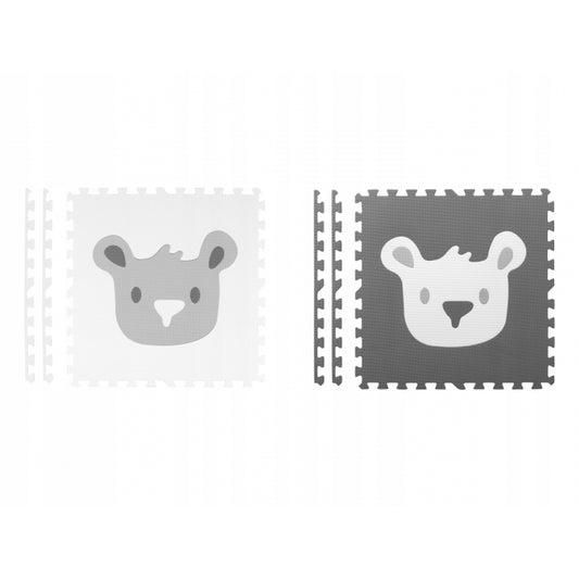 Salteluta de joaca 180 X 180 cm Ricokids 7503 - Gri cu animalute