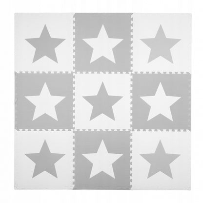 Salteluta de joaca 180 X 180 cm Ricokids 7502 - Gri cu stele