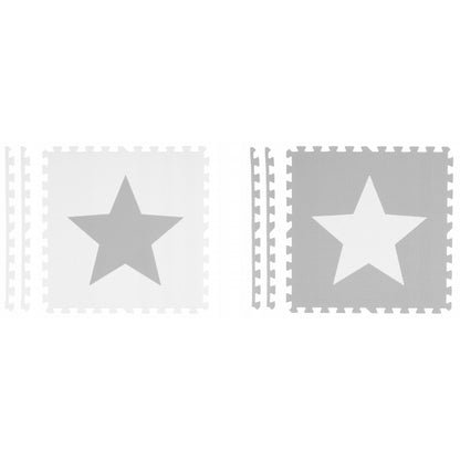 Salteluta de joaca 180 X 180 cm Ricokids 7502 - Gri cu stele