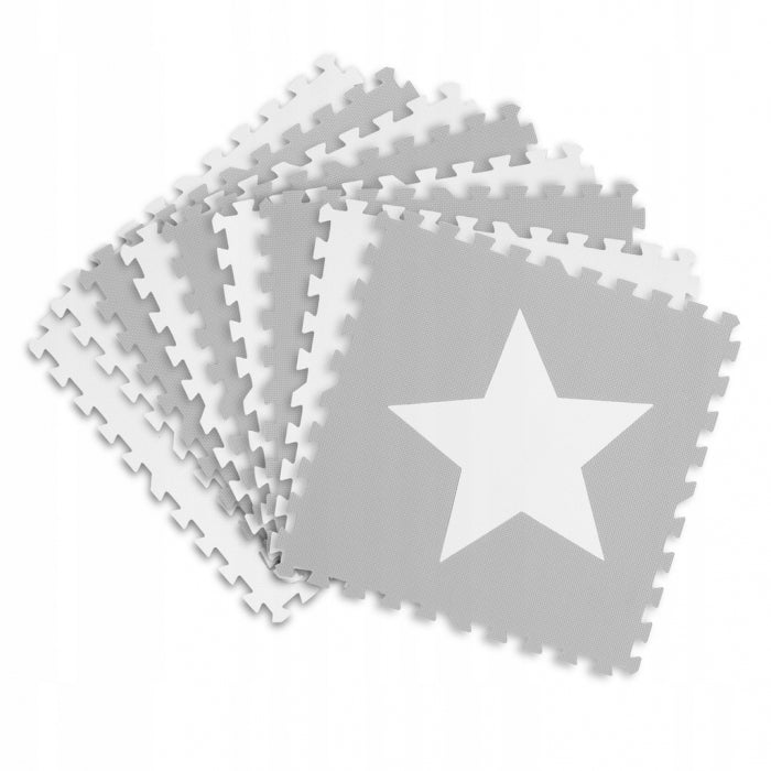 Salteluta de joaca 180 X 180 cm Ricokids 7502 - Gri cu stele