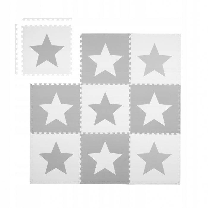 Salteluta de joaca 180 X 180 cm Ricokids 7502 - Gri cu stele