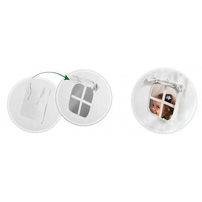 Cort de joaca pentru copii cu ghirlanda, 3 pernite si lampa LED cactus, Ricokids 740402, 120 X 120 X 165 cm - Alb