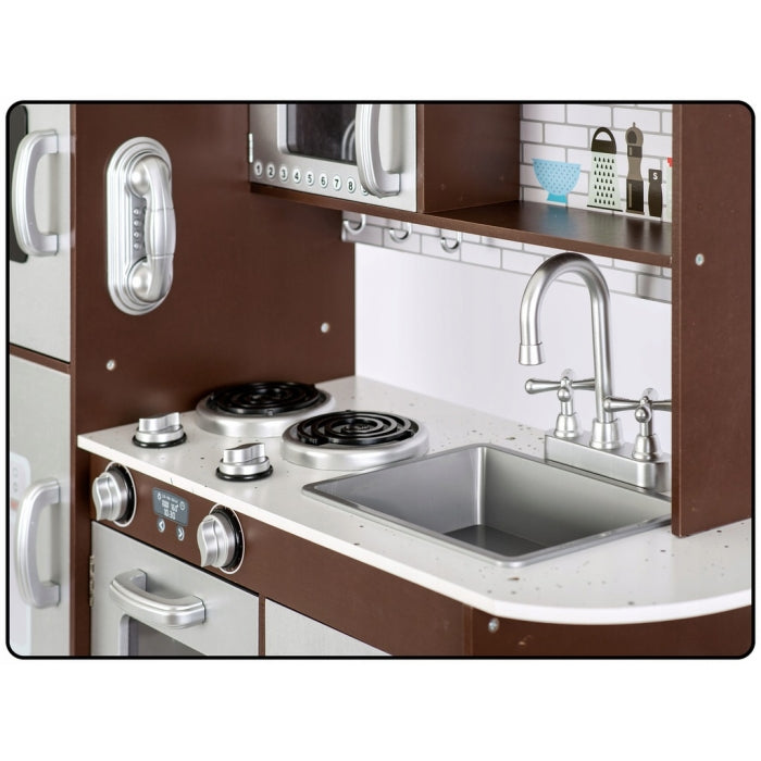 Bucatarie retro din lemn pentru copii Ricokids 7833 - Alb