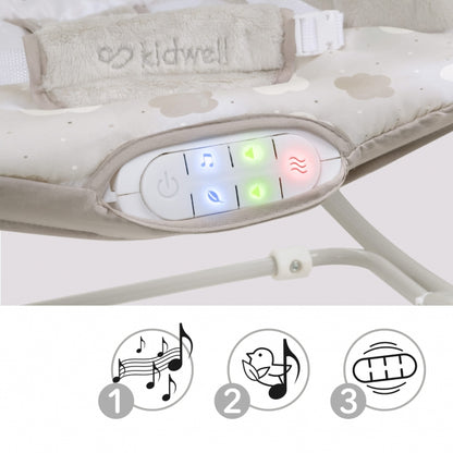 Balansoar multifunctional cu sunete si jucarii Kidwell Pino - Bej