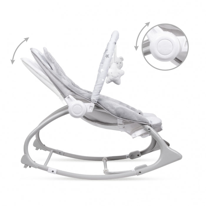 Balansoar multifunctional cu sunete si jucarii Kidwell Pino - Gri