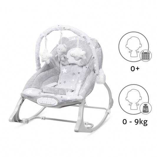 Balansoar multifunctional cu sunete si jucarii Kidwell Pino - Gri