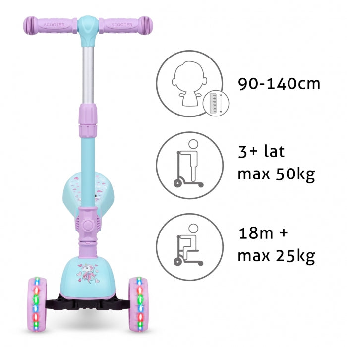 Trotineta 2 in 1 cu sezut Kidwell Rimba - Unicorn