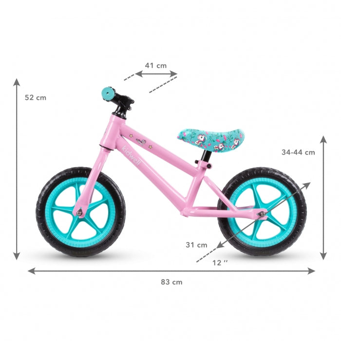 Bicicleta fara pedale cu roti din spuma EVA Kidwell MUNDO - Unicorn - Resigilat