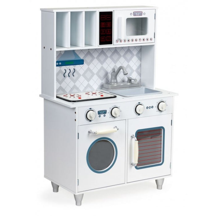 Bucatarie din lemn cu sunete si LED-uri Ecotoys PLK545