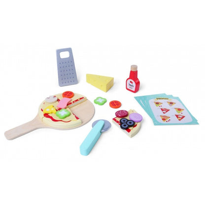 Cuptor pentru pizza din lemn + accesorii Ecotoys 4366