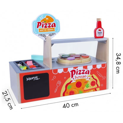 Cuptor pentru pizza din lemn + accesorii Ecotoys 4366