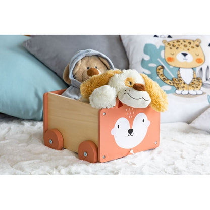 Carucior din lemn pentru depozitarea jucariilor Ecotoys 2902