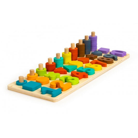 Jucarie educativa din lemn 3 in 1 Ecotoys PH05R005