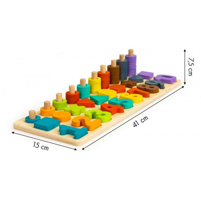 Jucarie educativa din lemn 3 in 1 Ecotoys PH05R005