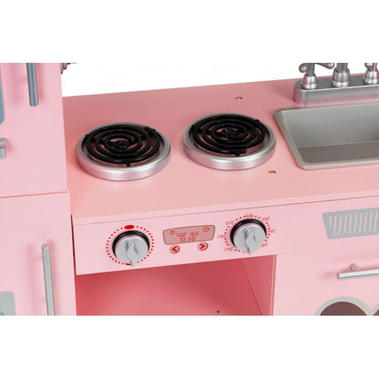 Bucatarie mare din lemn pentru copii cu sunete si accesorii Ecotoys 7268