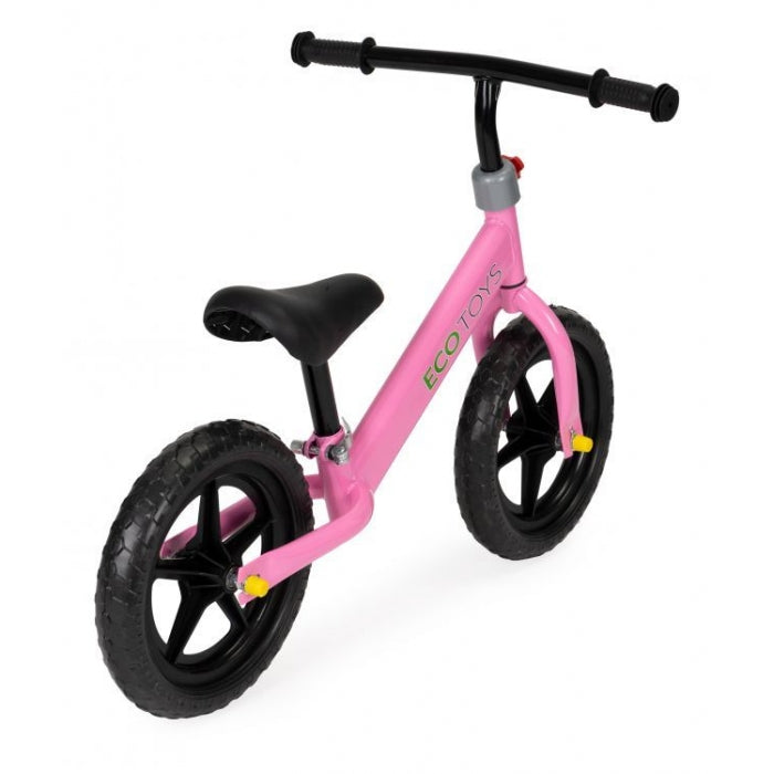 Bicicleta fara pedale cu roti din spuma EVA Ecotoys JM-763 - Roz
