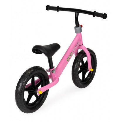 Bicicleta fara pedale cu roti din spuma EVA Ecotoys JM-763 - Roz
