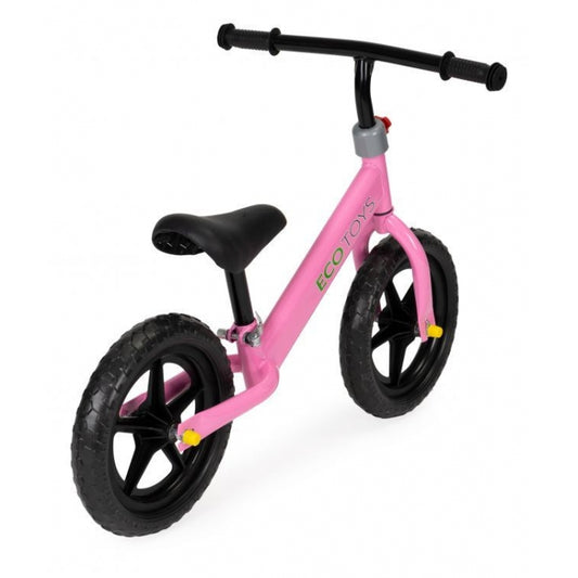 Bicicleta fara pedale cu roti din spuma EVA Ecotoys JM-763 - Roz
