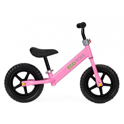 Bicicleta fara pedale cu roti din spuma EVA Ecotoys JM-763 - Roz