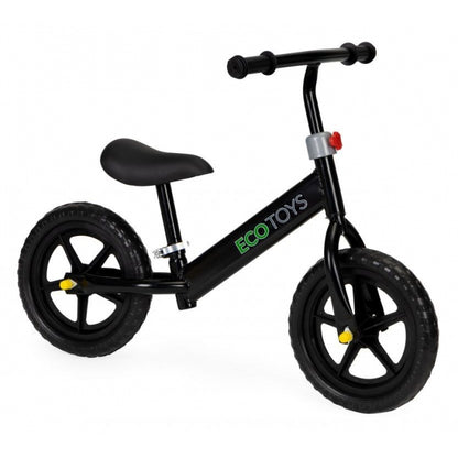 Bicicleta fara pedale cu roti din spuma EVA Ecotoys JM-763 - Negru