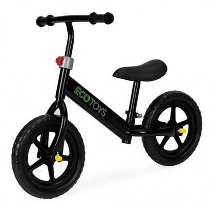 Bicicleta fara pedale cu roti din spuma EVA Ecotoys JM-763 - Negru