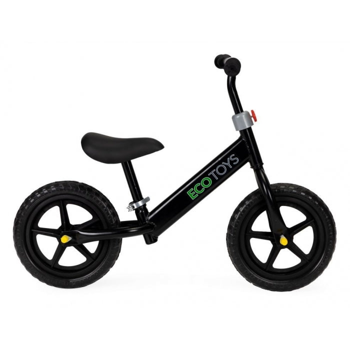 Bicicleta fara pedale cu roti din spuma EVA Ecotoys JM-763 - Negru