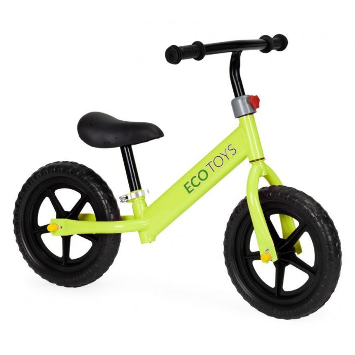 Bicicleta fara pedale cu roti din spuma EVA Ecotoys JM-763 - Verde