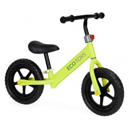 Bicicleta fara pedale cu roti din spuma EVA Ecotoys JM-763 - Verde