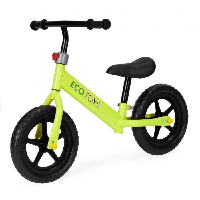 Bicicleta fara pedale cu roti din spuma EVA Ecotoys JM-763 - Verde - Resigilat