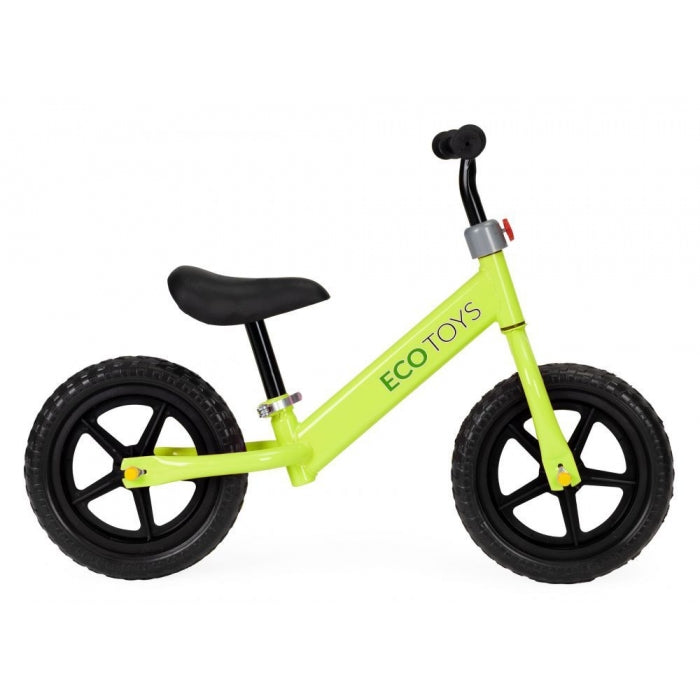 Bicicleta fara pedale cu roti din spuma EVA Ecotoys JM-763 - Verde - Resigilat