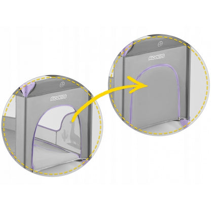 Patut pliabil Ricokids RK-240 Gri cu mov