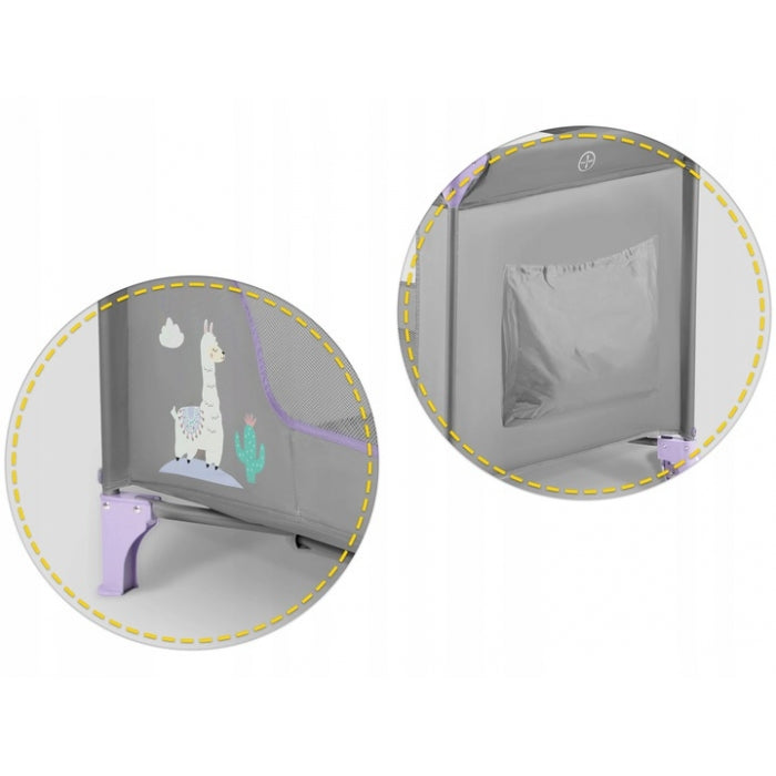 Patut pliabil Ricokids RK-240 Gri cu mov