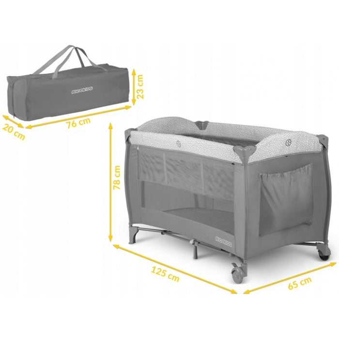 Patut pliabil Ricokids RK-242 Gri 