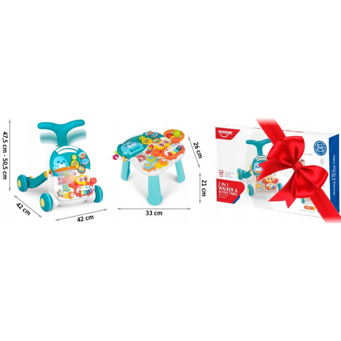 Antemergator educational 2 in 1 Ricokids RK-810 Alb cu albastru