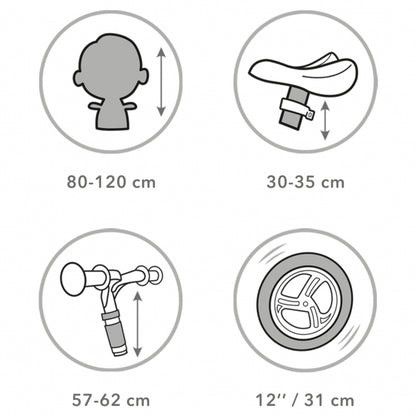 Bicicleta fara pedale Kidwell Rebel Ombre