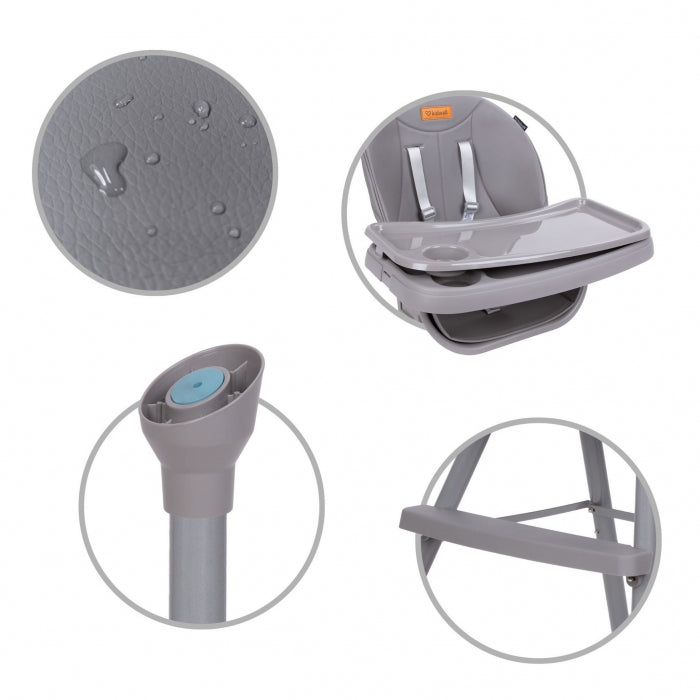 Scaun de masa 4 in 1 Kidwell EATAN Gray