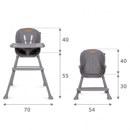 Scaun de masa 4 in 1 Kidwell EATAN Gray