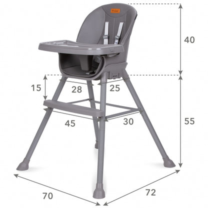 Scaun de masa 4 in 1 Kidwell EATAN Gray