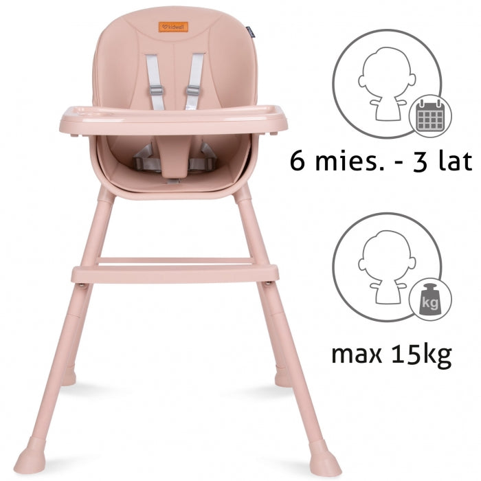 Scaun de masa 4 in 1 Kidwell EATAN Pink
