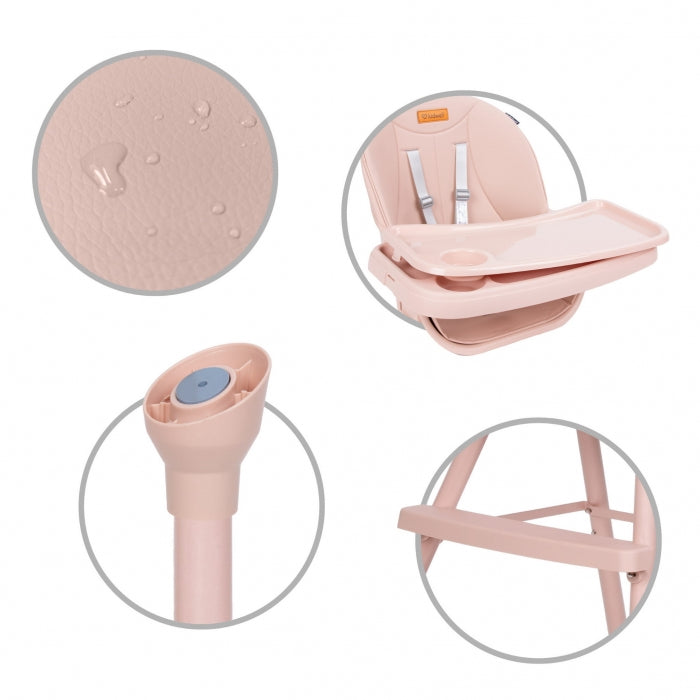 Scaun de masa 4 in 1 Kidwell EATAN Pink