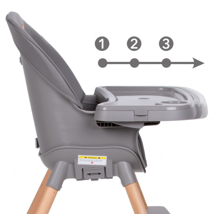 Scaun de masa 4 in 1 Kidwell EATAN Wood Gray
