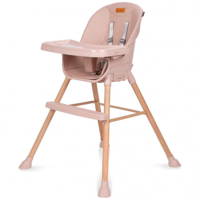Scaun de masa 4 in 1 Kidwell EATAN Wood Pink