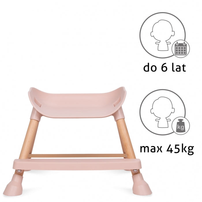Scaun de masa 4 in 1 Kidwell EATAN Wood Pink