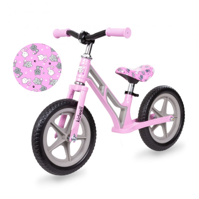 Bicicleta fara pedale cu cadru din magneziu Kidwell COMET - Pink Gray - Resigilat