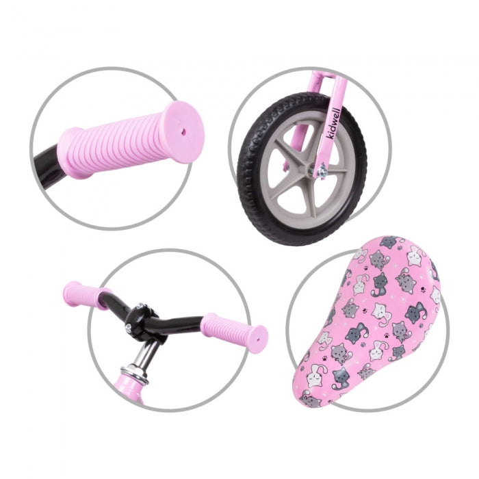Bicicleta fara pedale cu cadru din magneziu Kidwell COMET - Pink Gray - Resigilat