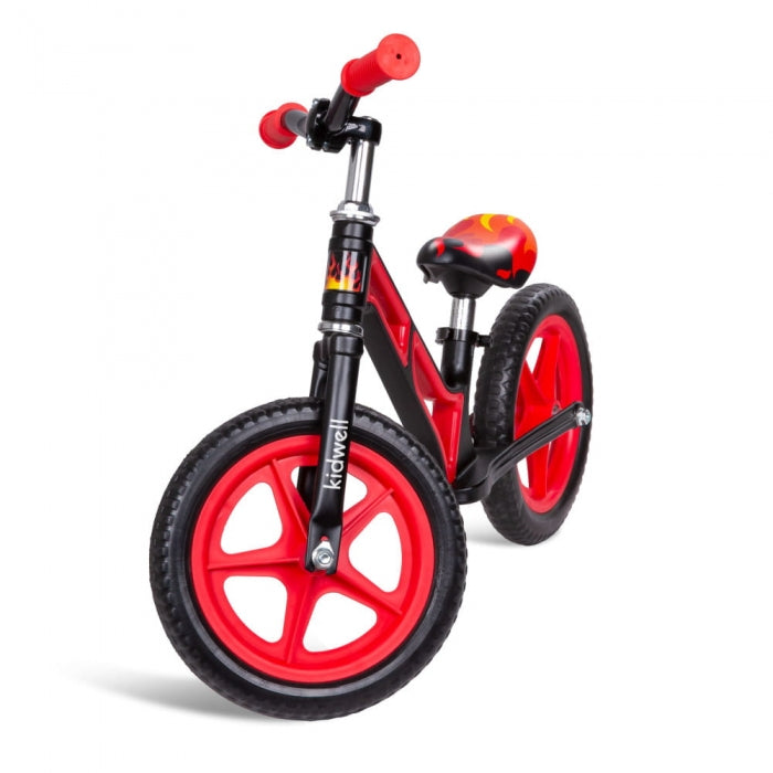 Bicicleta fara pedale cu cadru din magneziu Kidwell COMET - Black Red